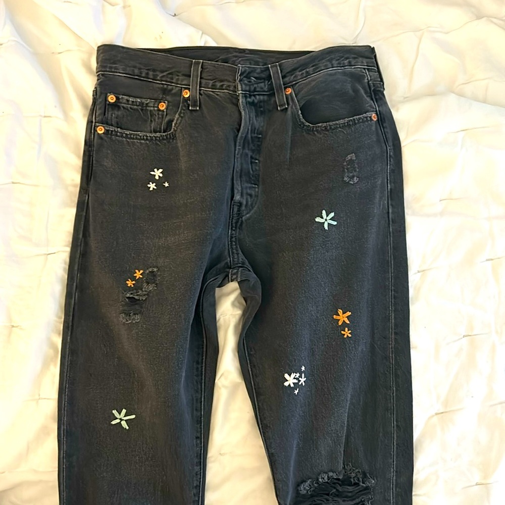 Levi’s black 501 straight fit jeans